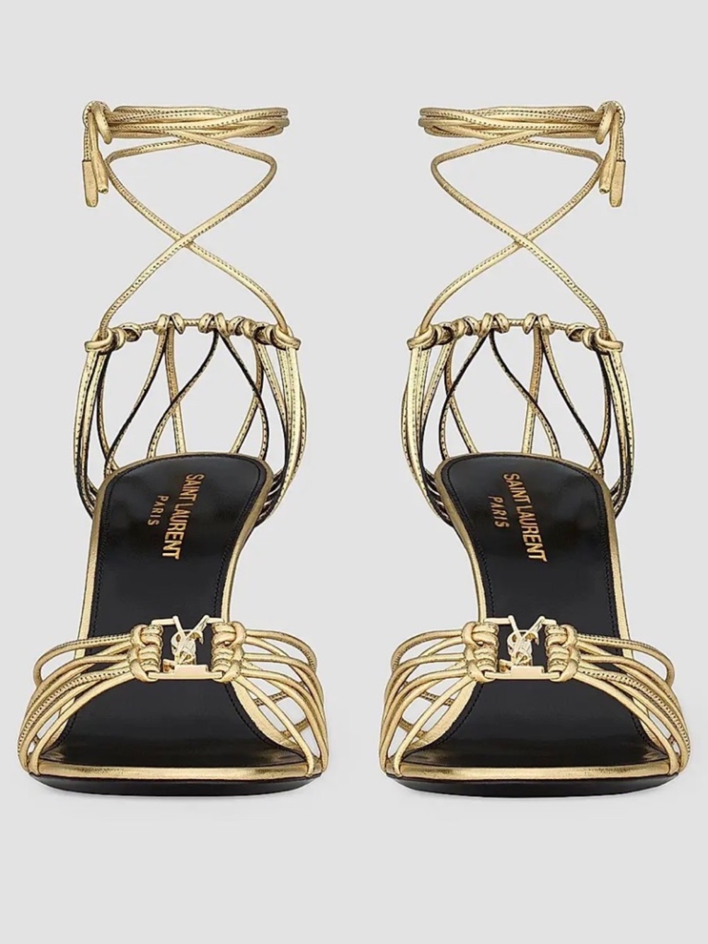 BABYLONE SANDALS IN METALLIC LEATHER GOLD